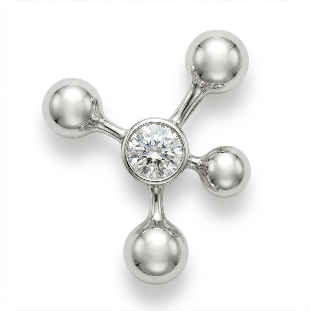 Clear Diamond Lapel Pin